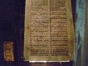 An illuminated manuscript of music